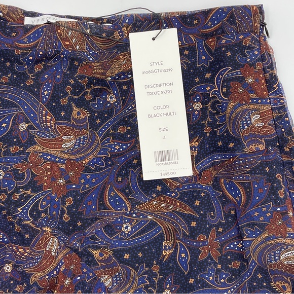 Veronica Beard NWT Trixie Silk Handkerchief Chiffon Ruffle Asymmetric Midi 4 - Picture 10 of 16